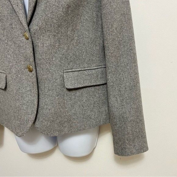 J. Crew Gray Wool Blend Blazer Size 10 - Picture 2 of 11